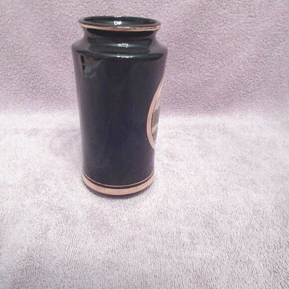60s Vintage JAPAN Art of Chokin 24K Gold VASE Etched COPPER Gilded PAGODA Asian - Picture 4 of 10